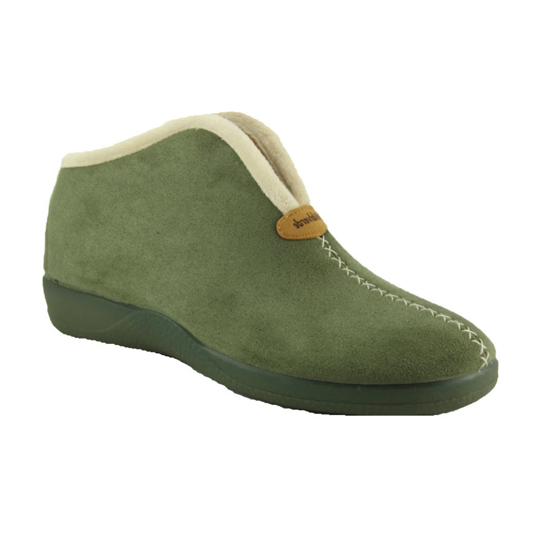 9709 V Green Slippers from De Valverde