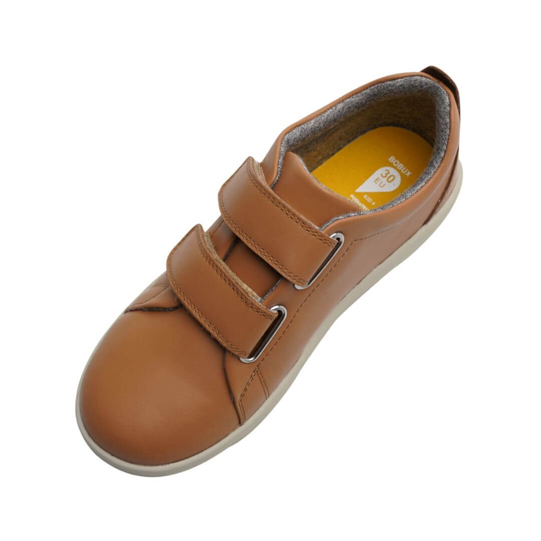 Bobux Grass Court Kid+ Caramel Velcro Shoes