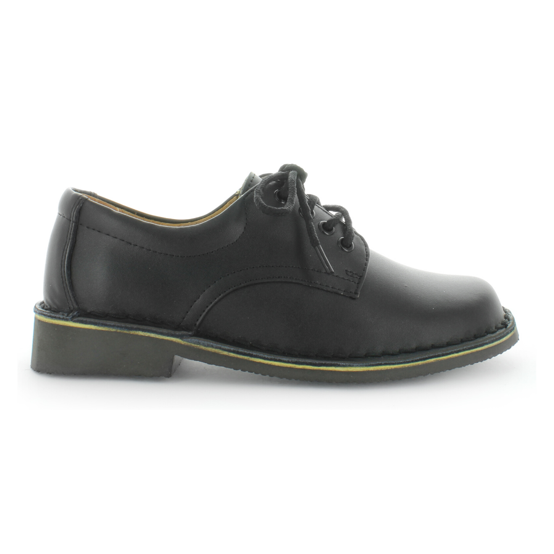 Janna School Shoes in Smooth Black by Wilde